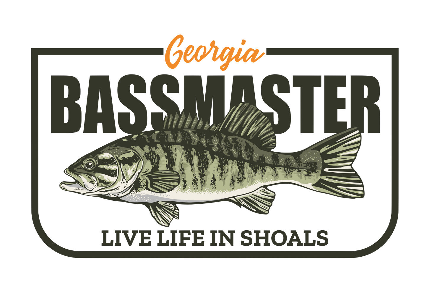 Shoal Bass Stickers 3"x4"